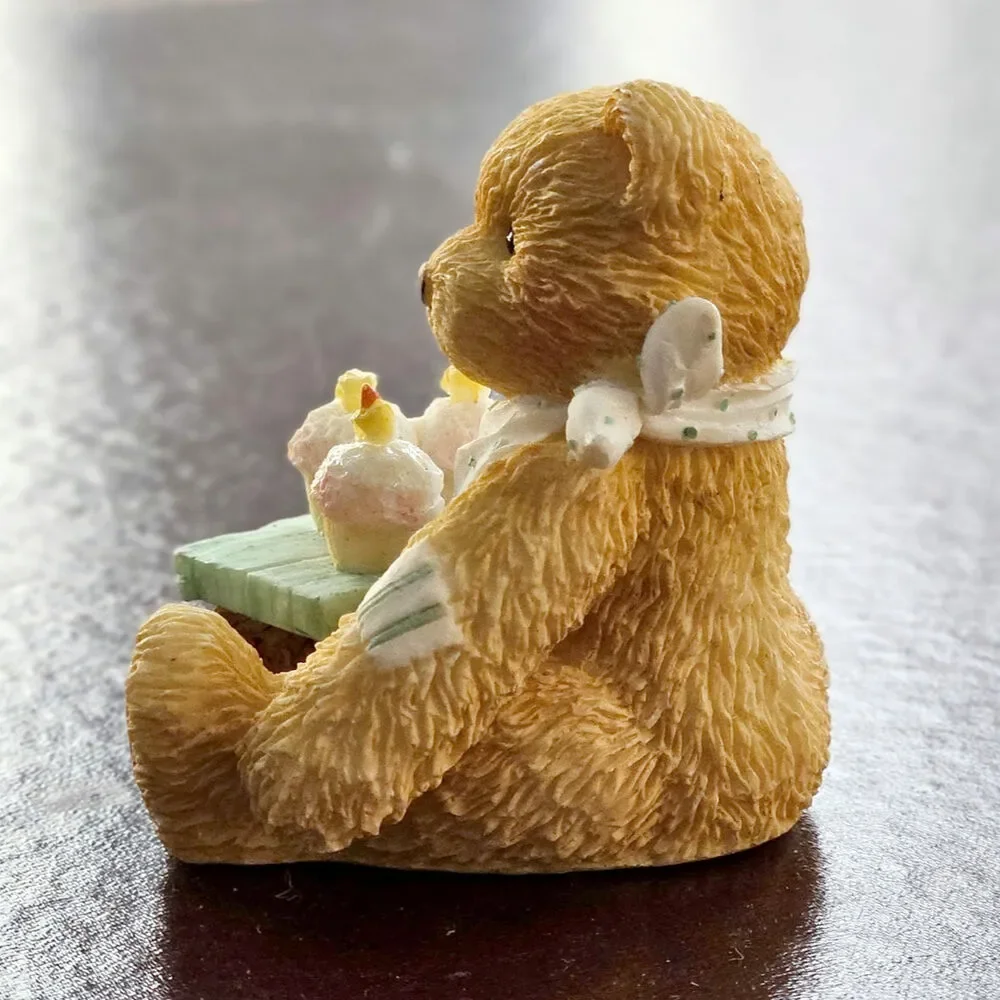 Vintage 1992 Cherished Teddies Age 3 “Three Cheers For You” Enesco Figurine